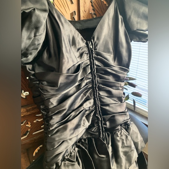 Vintage 80s party dress, puff sleeve - Picture 5 of 8